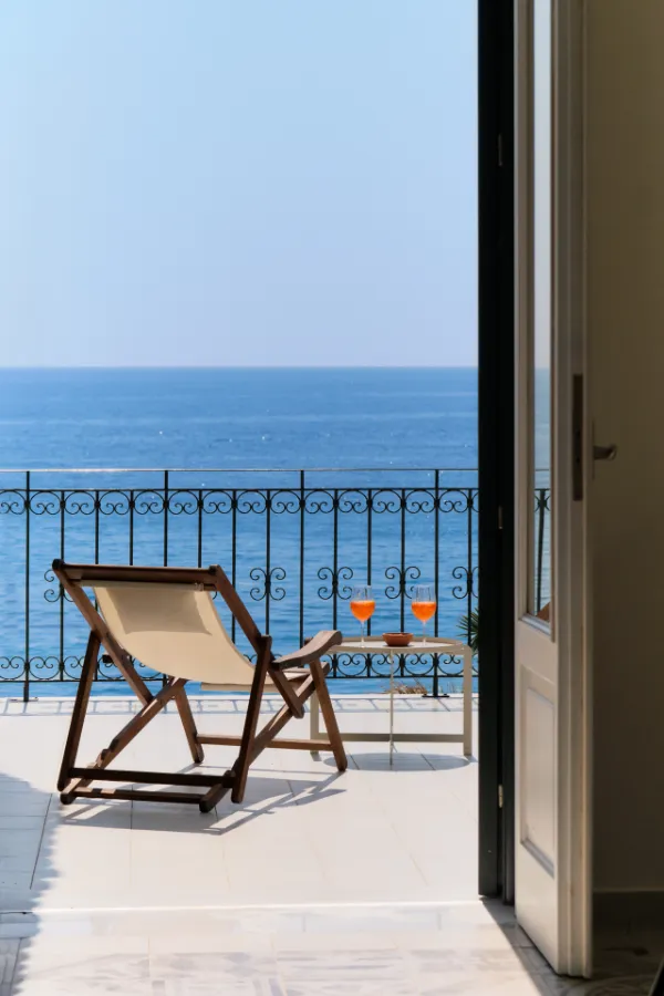 Balcony at Dawn — Villa Notos Lesvos