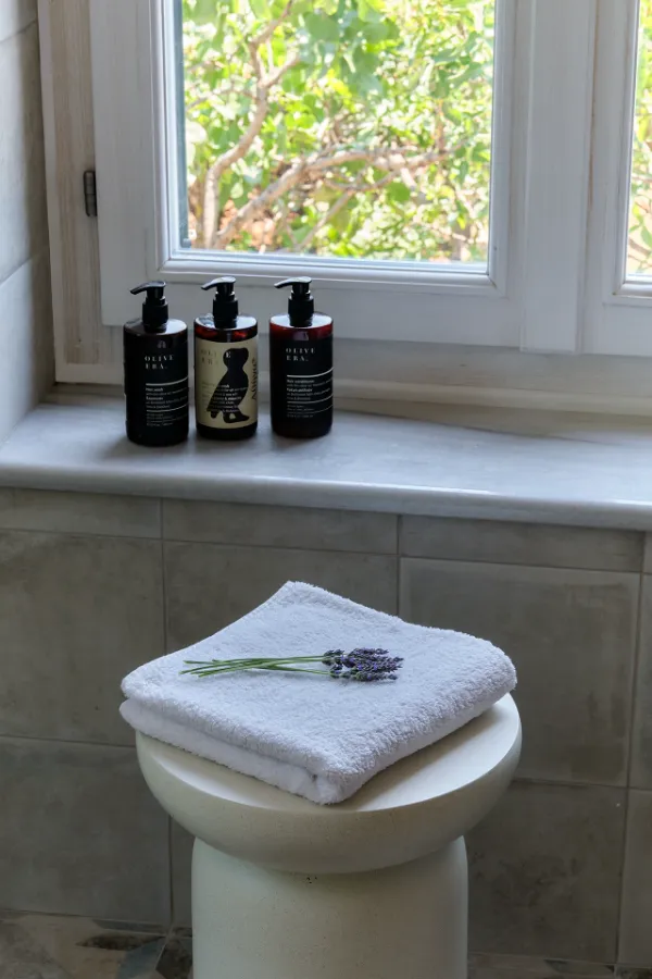 Bathroom Linen — Villa Notos Lesvos