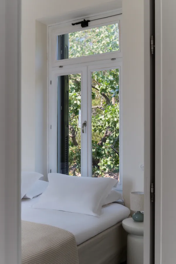 Bedroom 1 — Evening — Villa Notos Lesvos