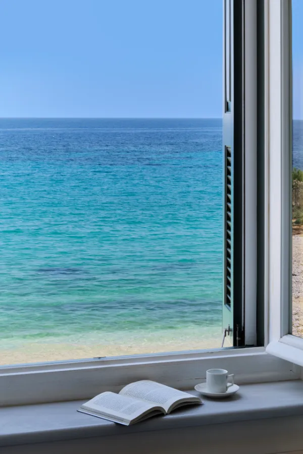 Bedroom 2 — Wide View — Villa Notos Lesvos