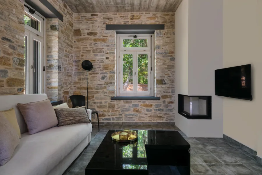 Sofa Corner — Villa Notos Lesvos