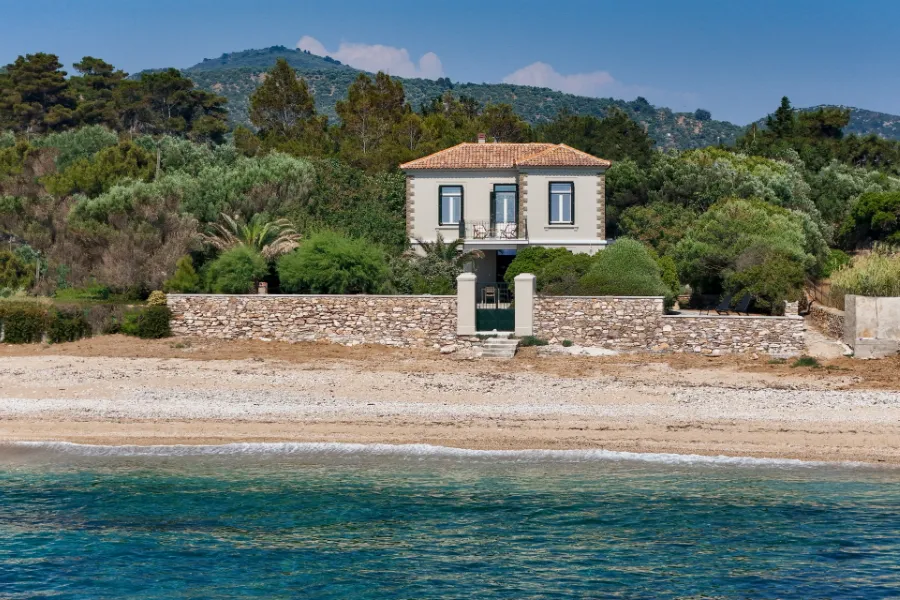 Villa Exterior View — Villa Notos Lesvos